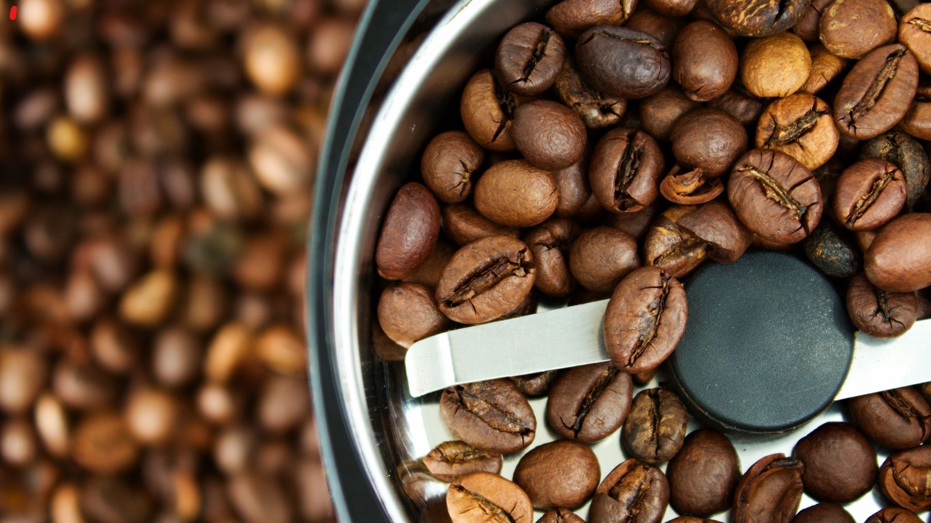 Kahvimylly jauhaa kahvipapuja portafilteriin – tuore kahvin jauhaminen espressoon