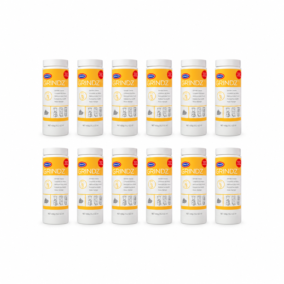Urnex Grindz kahvimyllyn puhdistusrakeet 12 × 430 g