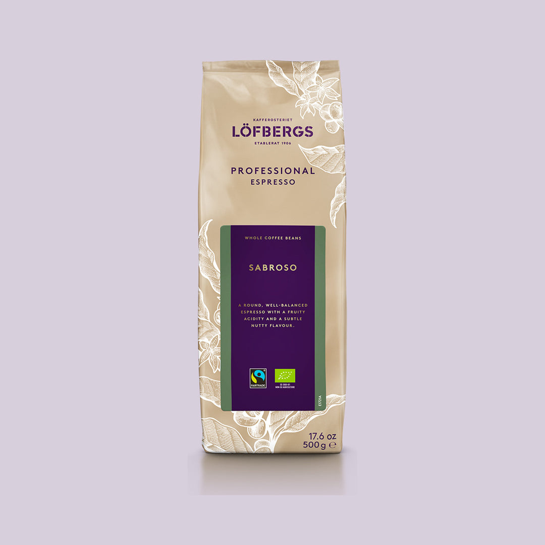 Löfbergs Sabroso espressokahvi 8 × 500 g – Reilu kauppa & luomu
