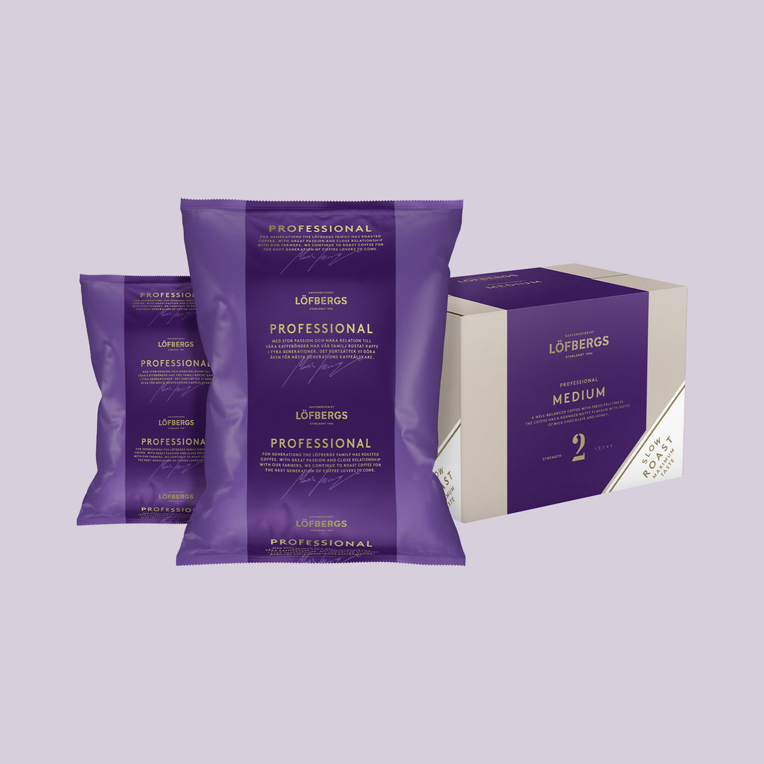 Löfbergs Professional Medium papukahvi 6 × 1 kg – Rainforest Alliance