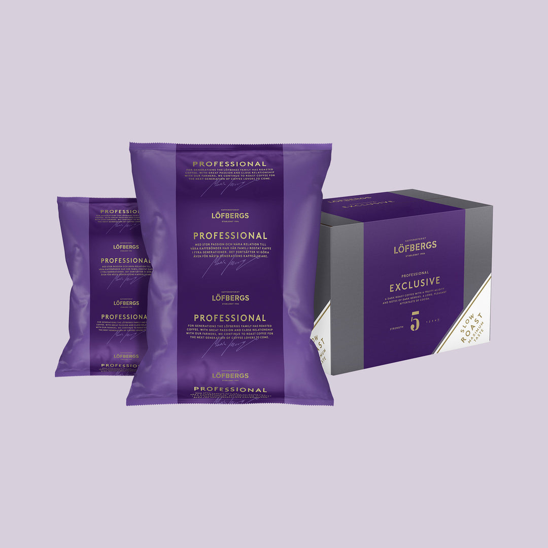 Löfbergs Professional Exclusive papukahvi 6 × 1 kg – Reilu kauppa & luomu
