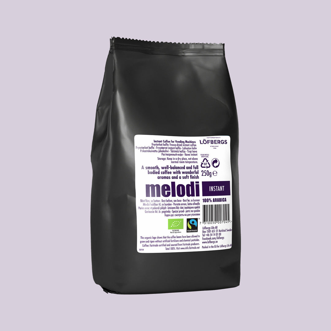 Löfbergs Melodi pikakahvi 10 × 250 g – Reilu kauppa & luomu