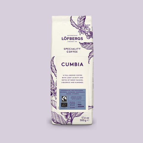 Löfbergs Cumbia papukahvi 8 × 500 g – Reilu kauppa & luomu