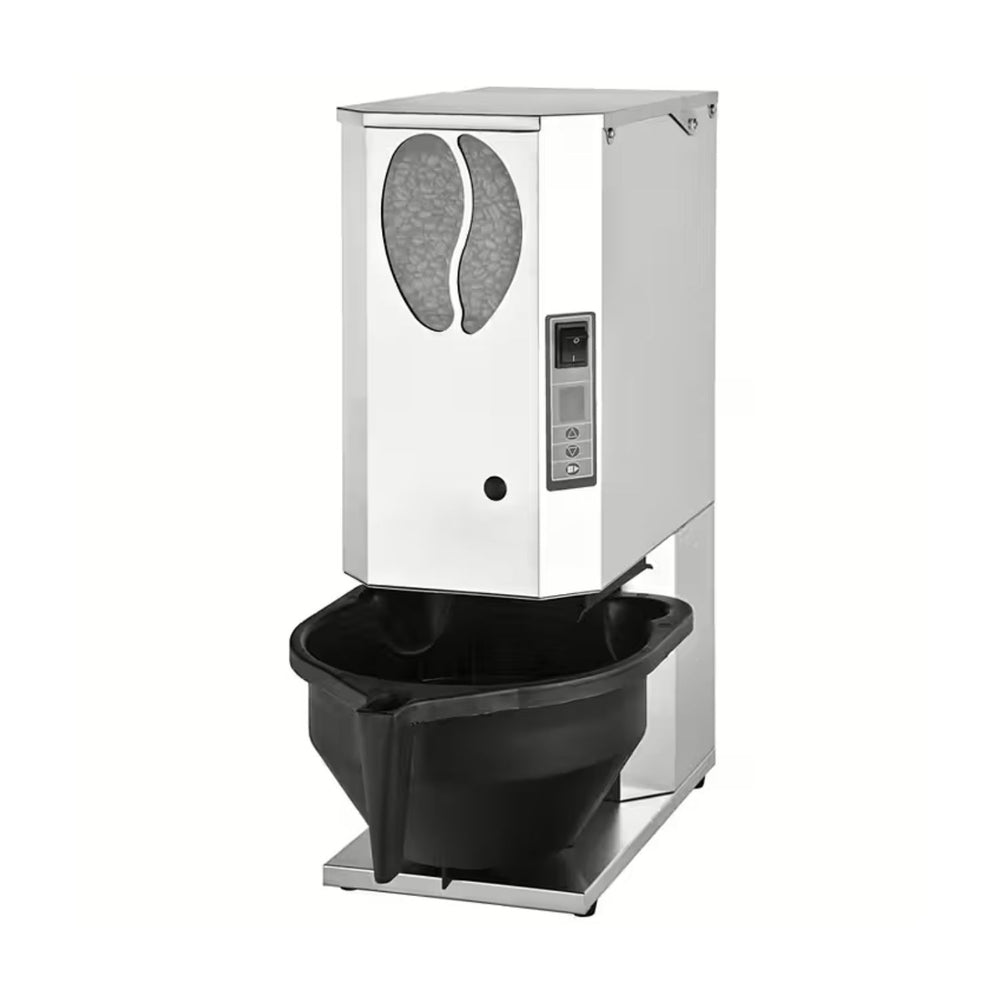 Crem Original kahvimylly valkoinen sivulta suodatinpidikkeellä