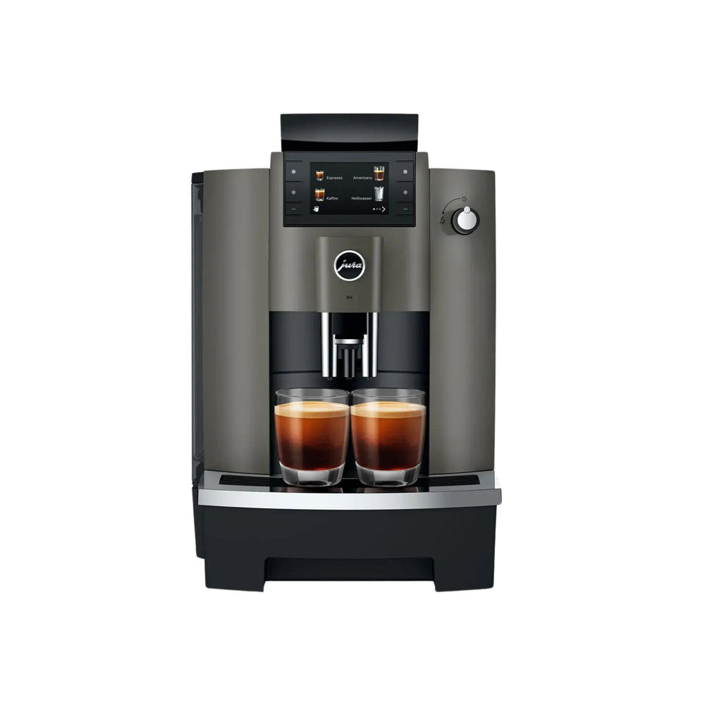 Jura W4 Dark Inox kahviautomaatti edestä ammattikäyttöön