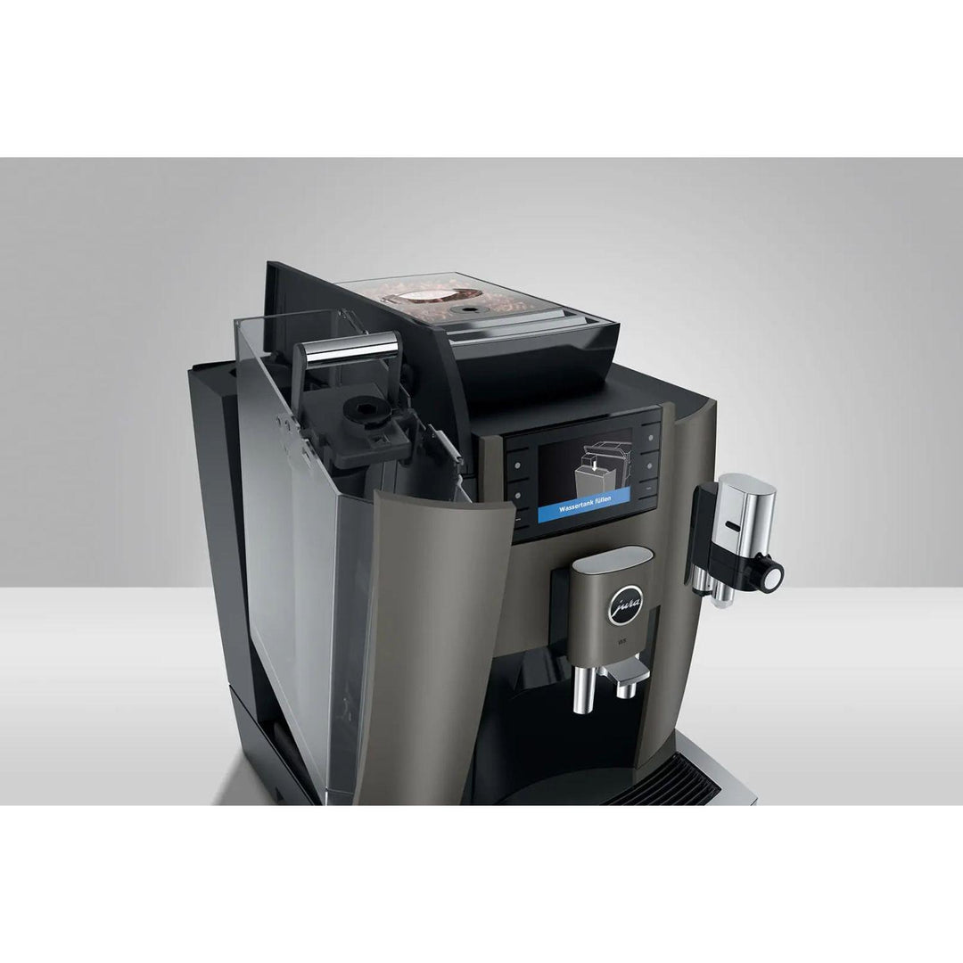 Jura W8 Dark Inox vesisäiliö ja pohjarakenne