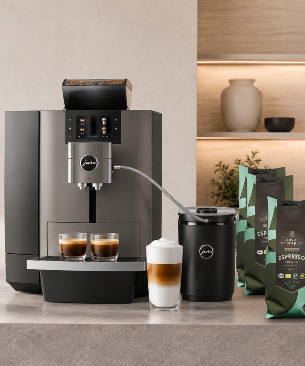Jura x10 - konepaketti<br><h3>Sisältää Jura Cool Control maidonjäähdyttimen</h3>