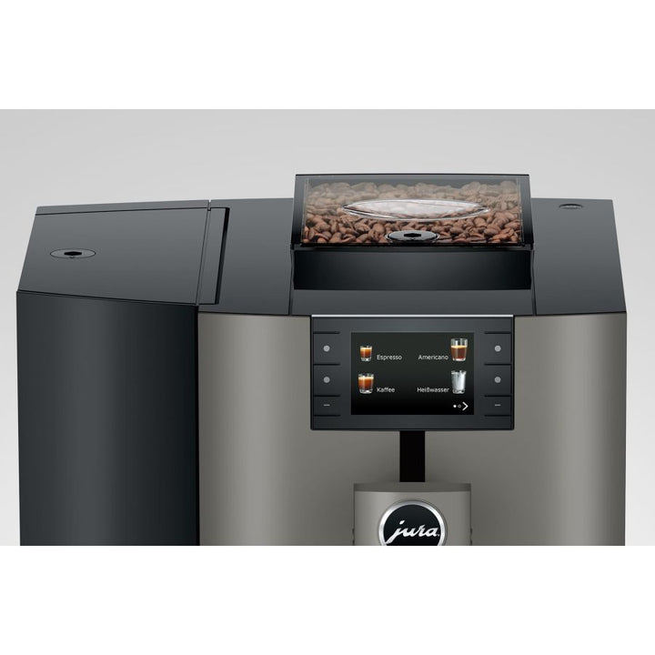 Jura X4c kahviautomaatin papusäiliön täyttö ylhäältä