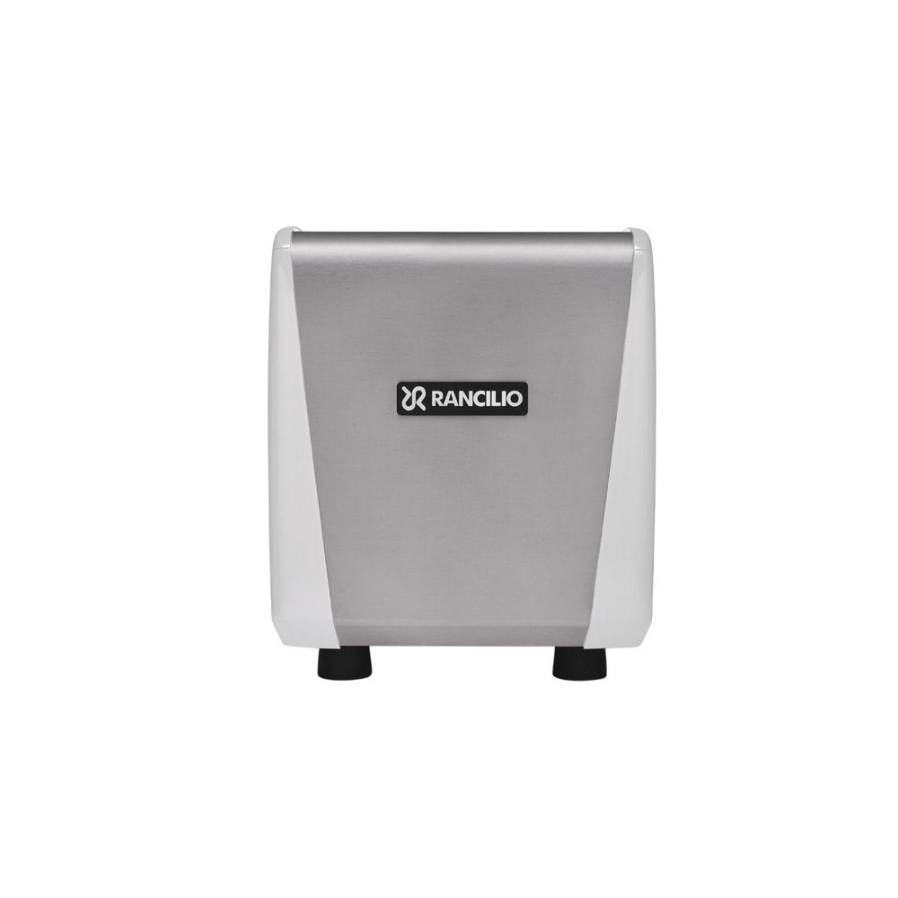 Rancilio Classe 5 1GR Crono valkoinen matala espressokone takaa kuvattuna