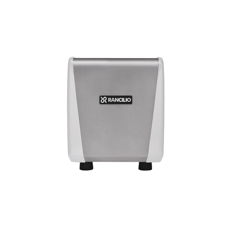 Rancilio Classe 5 1GR Crono valkoinen matala espressokone takaa kuvattuna