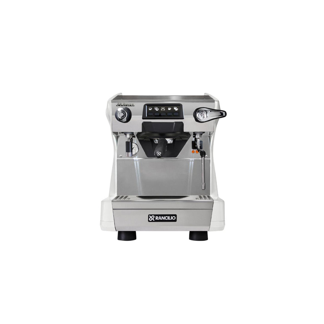 Rancilio Classe 5 1GR Crono valkoinen Tall espressokone edestä kuvattuna