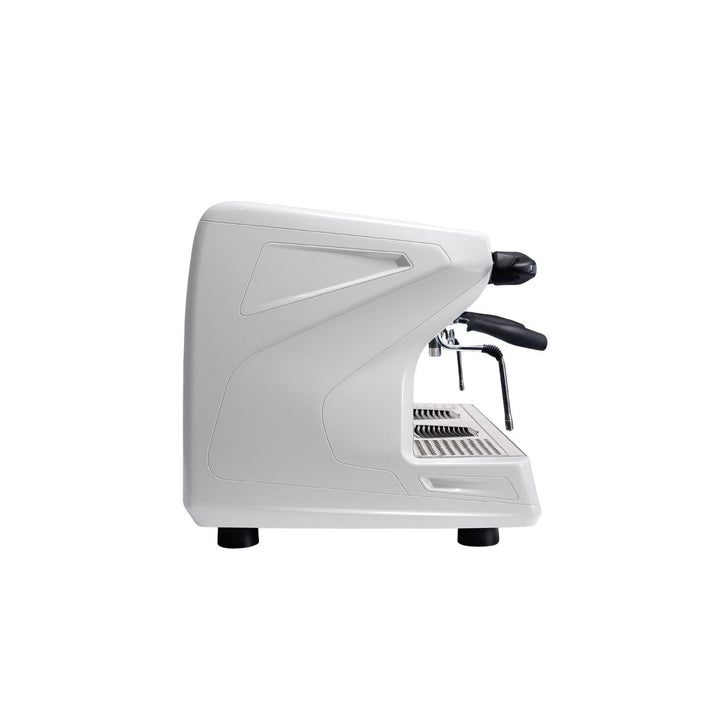 Rancilio Classe 5 Crono 2GR Tall valkoinen espressokone sivulta oikealta