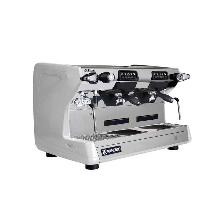 Rancilio Classe 5 Crono 2GR Tall valkoinen espressokone viistosta vasemmalta