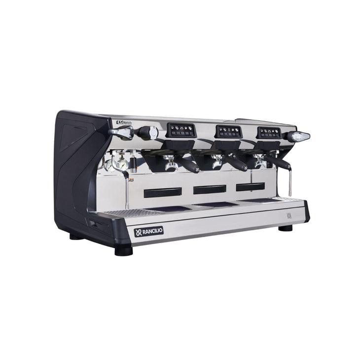 Rancilio Classe 5 Crono 3GR korkea musta espressokone viistosta