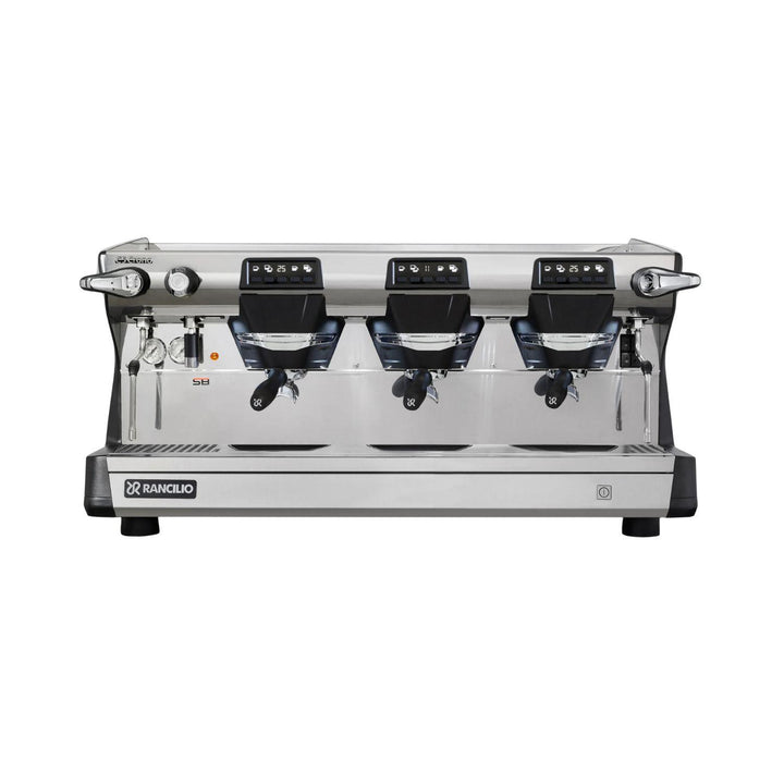 Rancilio Classe 5 Crono 3GR matala musta espressokone edestä