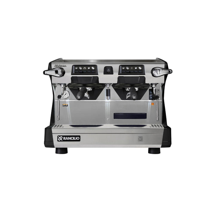 Rancilio Classe 5 Crono Compact 2GR korkea musta espressokone edestä