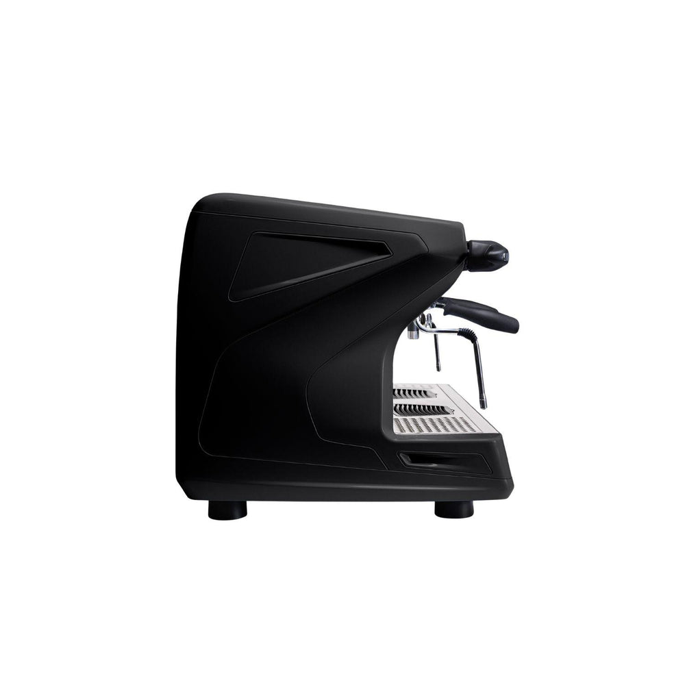 Rancilio Classe 5 Crono Compact 2GR korkea musta espressokone sivulta