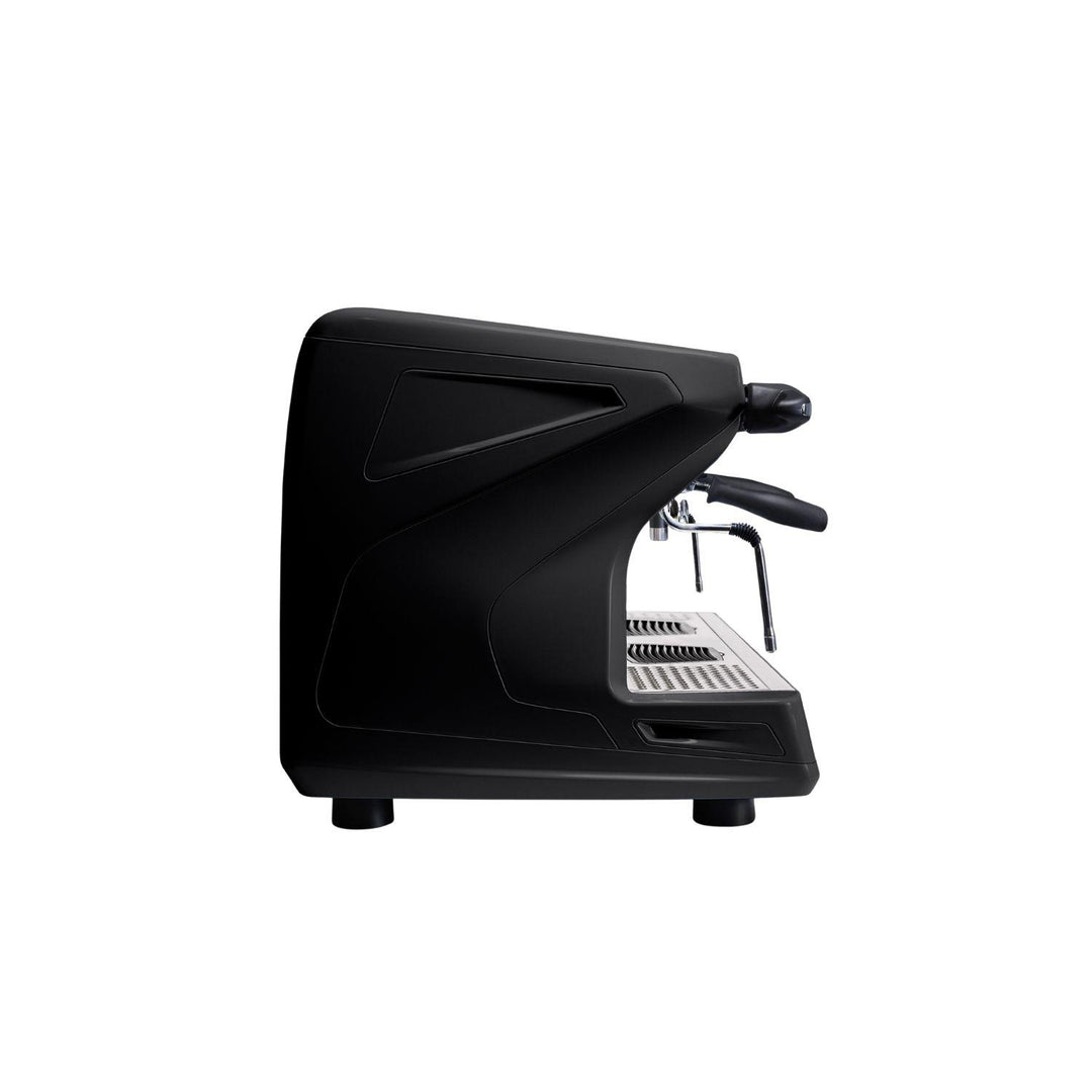 Rancilio Classe 5 Crono Compact 2GR korkea musta espressokone sivulta