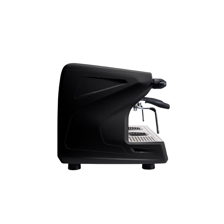 Rancilio Classe 5 Crono Compact 2GR korkea musta espressokone sivulta