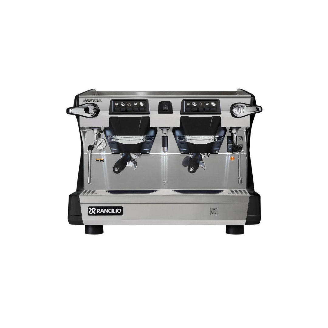 Rancilio Classe 5 Crono Compact 2GR matala musta espressokone edestä