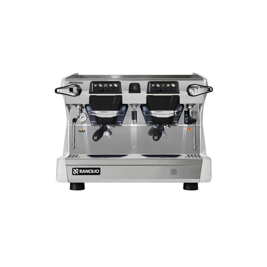 Rancilio Classe 5 Crono Compact 2GR matala valkoinen espressokone edestä